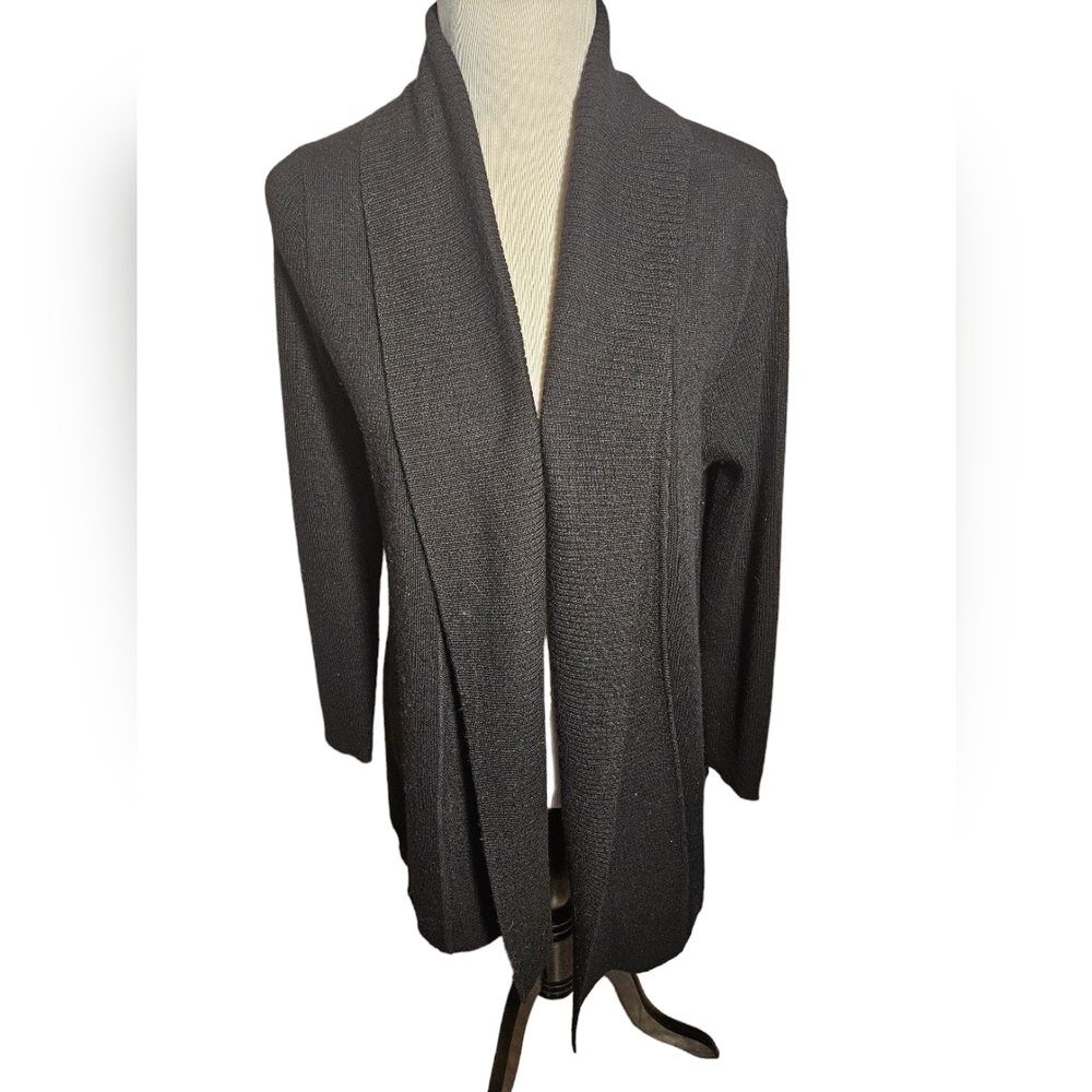 Women's Open-Front Shawl Collar Cardigan - Gray